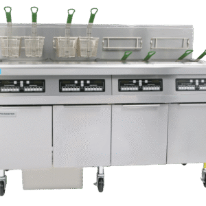 Frymaster Filtration H55 4 Full Pot w Computers Front Oil Discharge Nat Gas